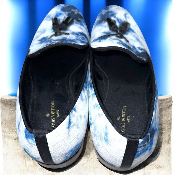 New Louis Vuitton Auteuil Loafer Blue Tie-Dye Monogram Slip-On (Size US 9 / LV 8 - Picture 7 of 12
